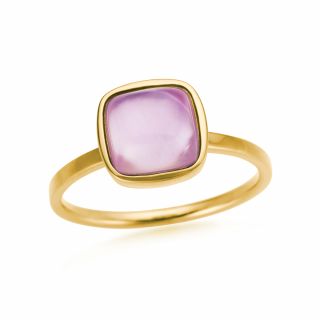 Eva Nobile ring made of 18K yellow gold with amethyst