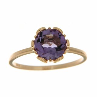 Eva Nobile ring made of 14K rose gold with amethyst