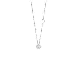 Damiani chain with pendant made of 18K white gold with diamond