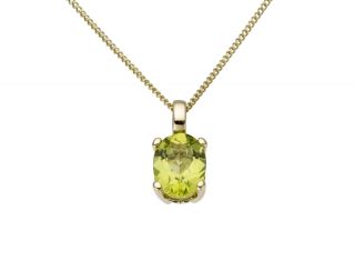 Eva Nobile chain with pendant made of 18K yellow gold with peridot