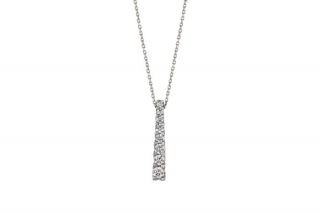 Maria Granacci chain with pendant made of 18K white gold with diamond