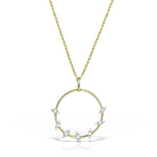 Maria Granacci chain with pendant made of 18K yellow gold with diamond