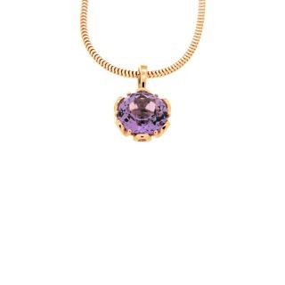 Eva Nobile pendant made of 14K rose gold with amethyst