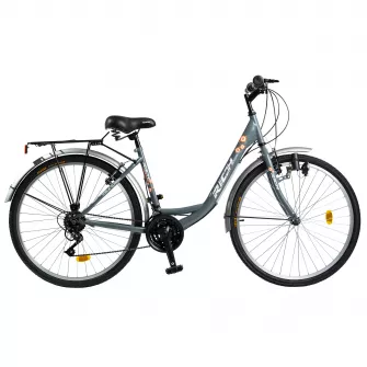 BICICLETE DE ORAS - Bicicleta de oras (City) Rich Meridian R2432A 24", Gri/Alb/Portocaliu, https:carpatsport.ro