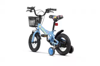 Bicicleta Copii 2-4 ani Velors V1201B 12", Albastru/Verde