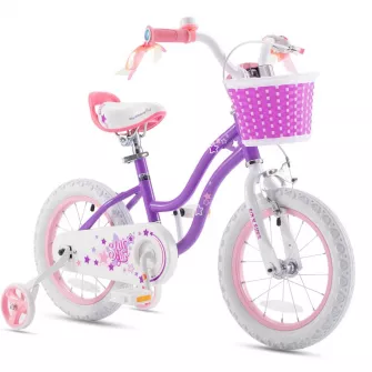 BICICLETE PENTRU COPII - Bicicleta Copii 3-5 ani Royal Baby StarGirl 14", Mov, carpatsport.ro