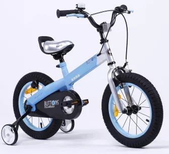 BICICLETE PENTRU COPII - Bicicleta Copii 3-5 ani Royal Baby Matt Button Children 14", Albastru, carpatsport.ro
