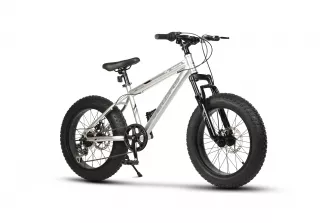 PROMO BICICLETE - Bicicleta Copii Fat Bike Velors Hercules V2019B 20", Argintiu/Albastru, carpatsport.ro