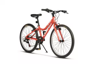 BICICLETE DE MUNTE - ﻿﻿Bicicleta Copii MTB Carpat C24208C, 24", Rosu/Alb, carpatsport.ro