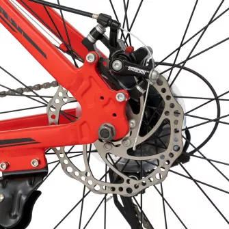 Bicicleta de munte, Manete schimbator Shimano Tourney Revoshift SLR-35, 21 Viteze, Cadru Aluminiu, Roti 29 Inch, Frane pe Disc, Carpat C2970A, culoare Rosu/Negru/Alb - RESIGILATA