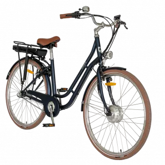 BICICLETE RESIGILATE - Bicicleta Electrica City (E-Bike) Carpat C281CE 28", Bleu/Maro - RESIGILATA, carpatsport.ro