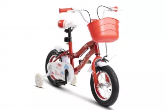 PROMO BICICLETE - Bicicleta Fete 2-4 ani Rich Baby R1208A 12", Rosu/Alb, carpatsport.ro