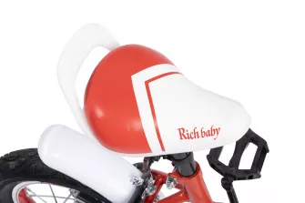 Bicicleta Fete 2-4 ani Rich Baby R1208A 12", Rosu/Alb