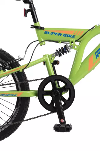 Bicicleta MTB-FS Rich Alpin R2049A 20", Verde/Albastru/Portocaliu