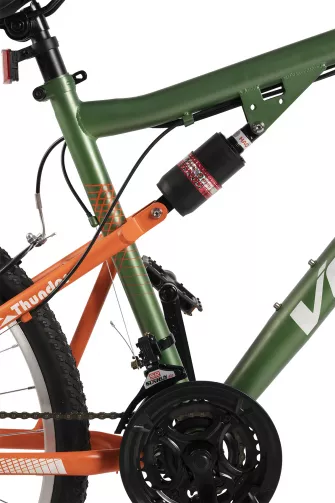 Bicicleta MTB-FS Velors Thunder V26205B 26", Verde/Portocaliu