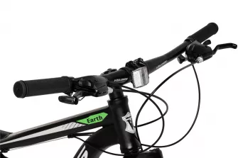Bicicleta MTB Full-Suspension Velors Earth V2960G 29", Negru/Alb/Verde