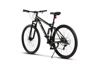 Bicicleta MTB Full-Suspension Velors Earth V2960G 29", Negru/Alb/Verde