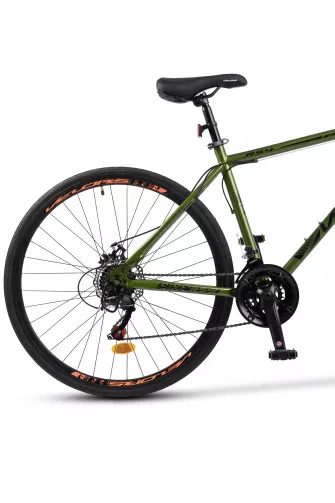 Bicicleta MTB-HT, Velors V27305A, Schimbator Shiming TZ, 21 Viteze, Roti 27.5 Inch, Frane pe Disc, Verde/Negru