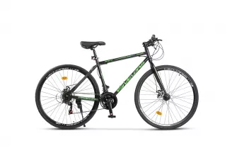 Bicicleta MTB-HT, Velors V27305A, Schimbator Shiming TZ, 21 Viteze, Roti 27.5 Inch, Frane pe Disc, Negru/Verde - RESIGILATA