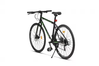 Bicicleta MTB-HT, Velors V27305A, Schimbator Shiming TZ, 21 Viteze, Roti 27.5 Inch, Frane pe Disc, Negru/Verde - RESIGILATA