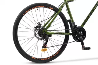 Bicicleta MTB-HT, Velors V27305A, Schimbator Shiming TZ, 21 Viteze, Roti 27.5 Inch, Frane pe Disc, Verde/Negru - RESIGILATA