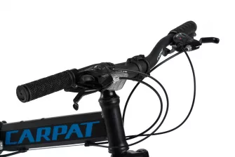 Bicicleta MTB-Folding CARPAT C2668C, Schimbator Saiguan 21 Viteze, Cadru Otel, Roti 26 Inch, Frane pe Disc, Negru/Albastru