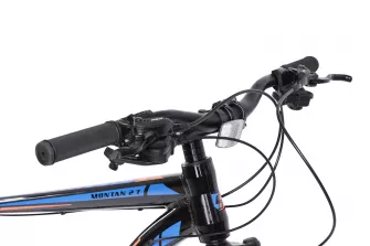 Bicicleta MTB-HT Carpat MONTAN C2758H, Shimano Tourney TZ 7 viteze, Roti 27.5 Inch, Cadru Aluminiu, Frane pe Disc, Negru/Portocaliu/Albastru