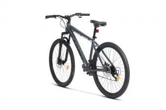 Bicicleta MTB-HT Carpat SPARTAN C2758B, Schimbator Index HE-M50 21 viteze, Roti 27.5 Inch, Cadru Aluminiu, Frane pe Disc, Gri/Negru