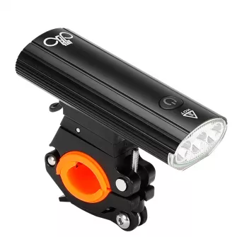 Lanterna bicicleta, incarcare USB, 3 LED-uri, 3 moduri de iluminare, negru