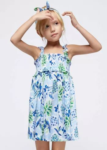  Rochie indigo jungla cu bentita - Mayoral 