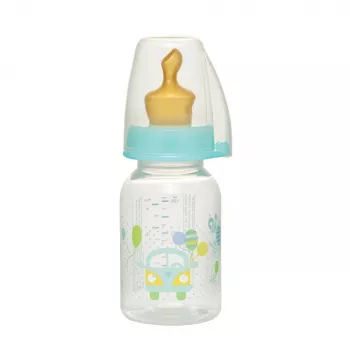 Biberon Family Unisex PP 125 ml cu tetina latex pt ceai, nr 1, nip 35004