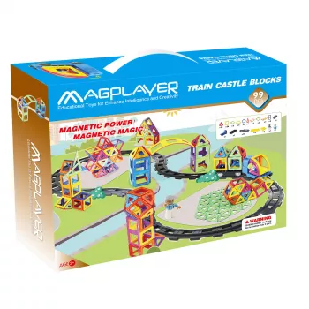 Joc de constructie magnetic - 99 piese