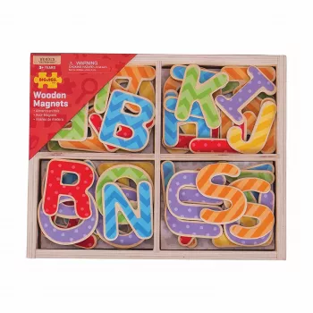 Set litere magnetice de tipar - 49 piese - BigJigs