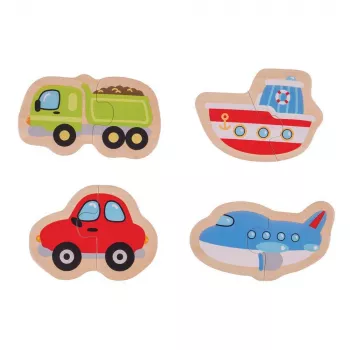 Puzzle - mijloace de transport (8 piese) - BigJigs