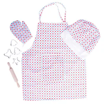 Set sortulet si accesorii alb cu buline - BigJigs