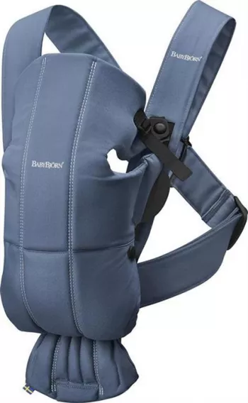 Marsupiu anatomic - Mini - cu pozitii multiple de purtare - Vintage Indigo, bumbac - BabyBjorn