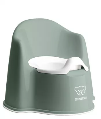 Olita cu protectie spate - Potty Chair - Deep Green - BabyBjorn