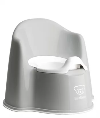 Olita cu protectie spate - Potty Chair - Grey / White - BabyBjorn