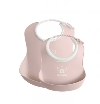 Set 2 bavete - Baby Feeding - Set Powder Pink - BabyBjorn