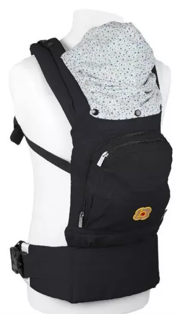Marsupiu anatomic - Cangoo Active Air Black - BabyGo