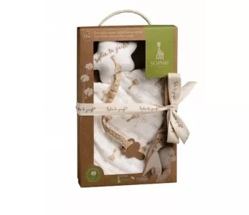Batistuta - Comforter So Pure, cu sistem prindere suzeta - Sophie la Girafe