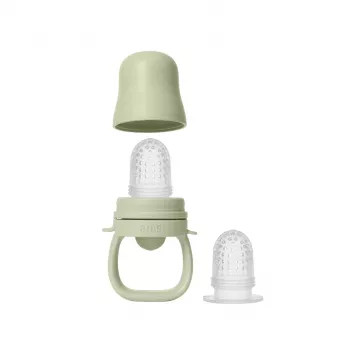 BIBS - Dispozitiv de hranire Baby Feeder cu 2 tetine din silicon, Sage