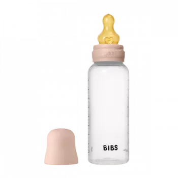 BIBS - Set complet biberon anticolici PP fara BPA, 270 ml, Latex, Blush