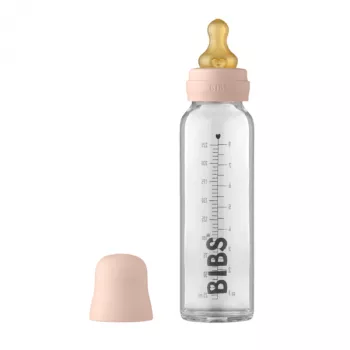 BIBS - Set complet biberon din sticla anticolici, 225 ml, Blush