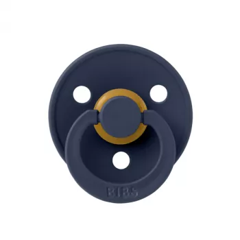 BIBS - Suzeta Colour Latex, tetina rotunda, 0 luni +-Deep Space