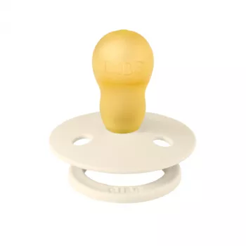 BIBS - Suzeta Colour Latex, tetina rotunda, 18+ luni, ambalaj premium-Ivory