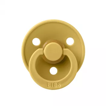 BIBS - Suzeta Colour Latex, tetina rotunda, 6 luni +-Mustard