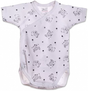 Body cu maneca scurta imprimeu buline pastel 0 luni 