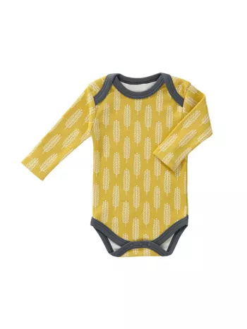 Body mânecă lungă 6-12 luni, din bumbac organic, model Havre