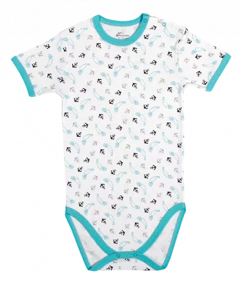 Body maneca scurta - Ancore - Verde - Kara Baby